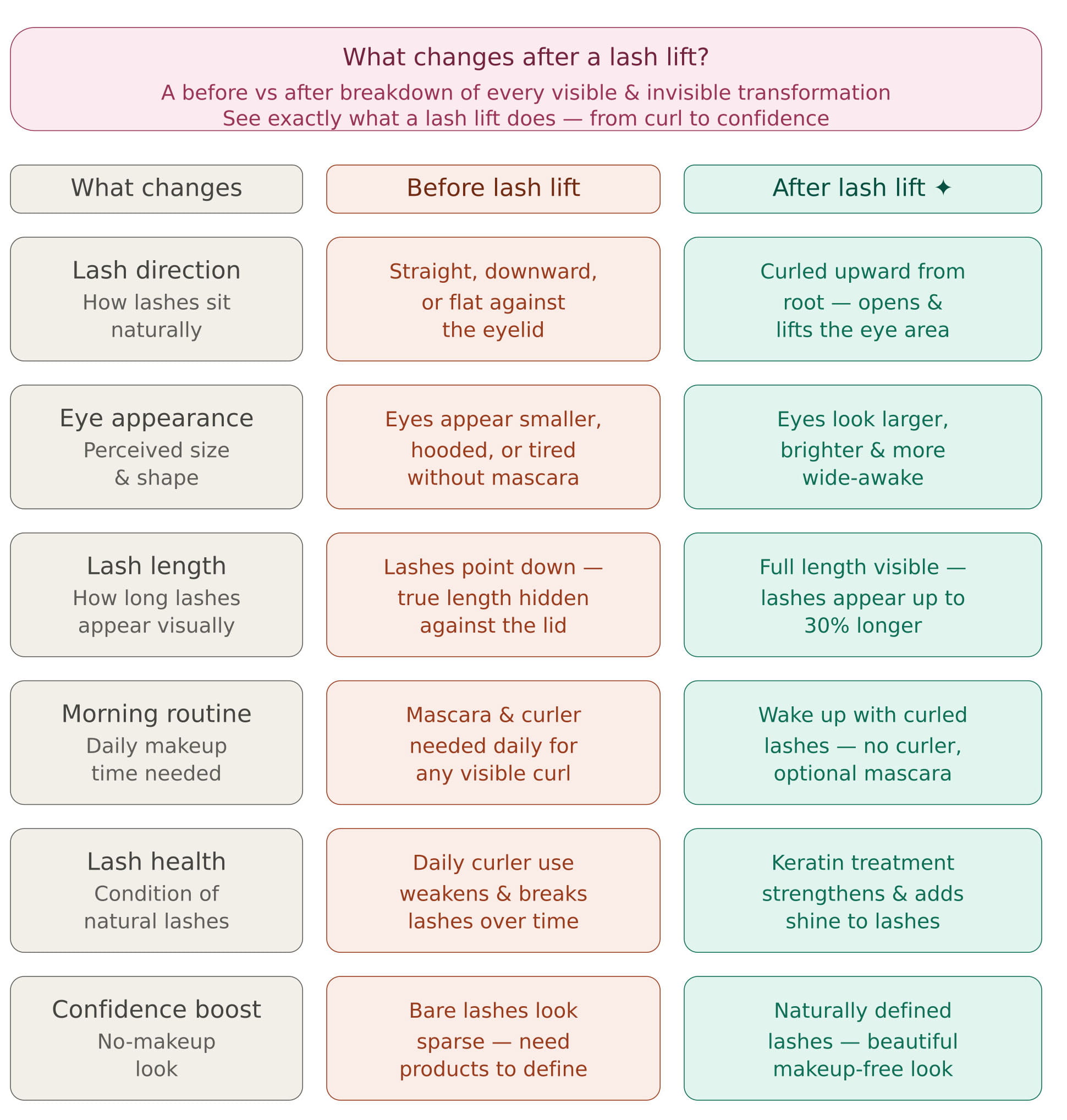 Quick Visual Guide: What Changes After a Lash Lift?